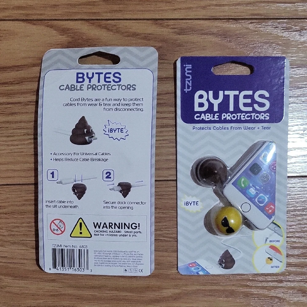 Bytes Cable Protectors - With Emoji Characters